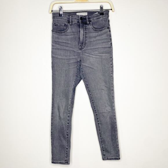 Everlane Washed Black Skinny Ankle Jeans Size 26 High Rise - Picture 1 of 6